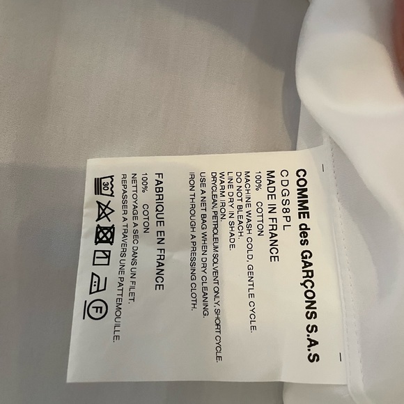 Comme des Garçons Shirt short sleeve white shirt. - Picture 3 of 4